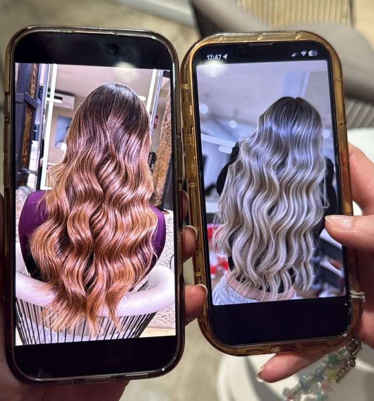Antes y después: balayage cobrizo y babylights rubio ceniza en ATICA Salón Malasaña